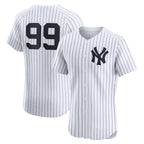 New York Yankees #99 Aaron Judge White MWATKINS Home Elite Player Jersey
