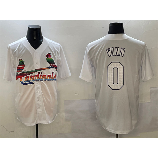 St. Louis Cardinals #0 Masyn Winn White MWATKINS Cool Base Stitched Jersey