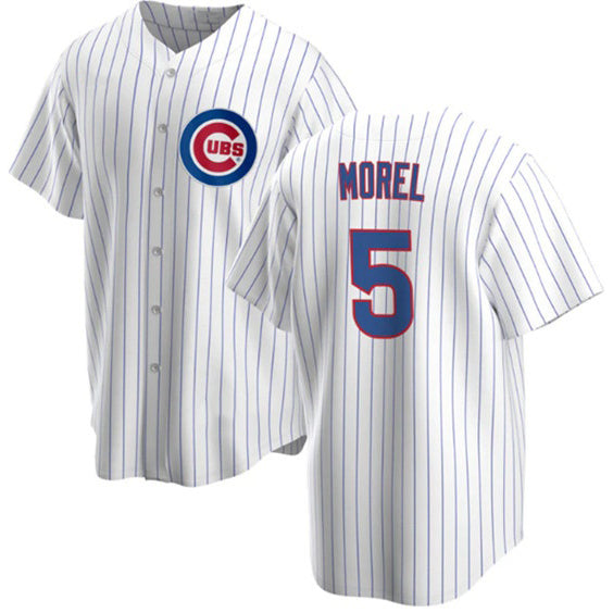 Chicago Cubs #5 Christopher Morel Chicago White MWATKINS Cool Base Stitched Jersey