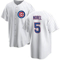 Chicago Cubs #5 Christopher Morel Chicago White MWATKINS Cool Base Stitched Jersey