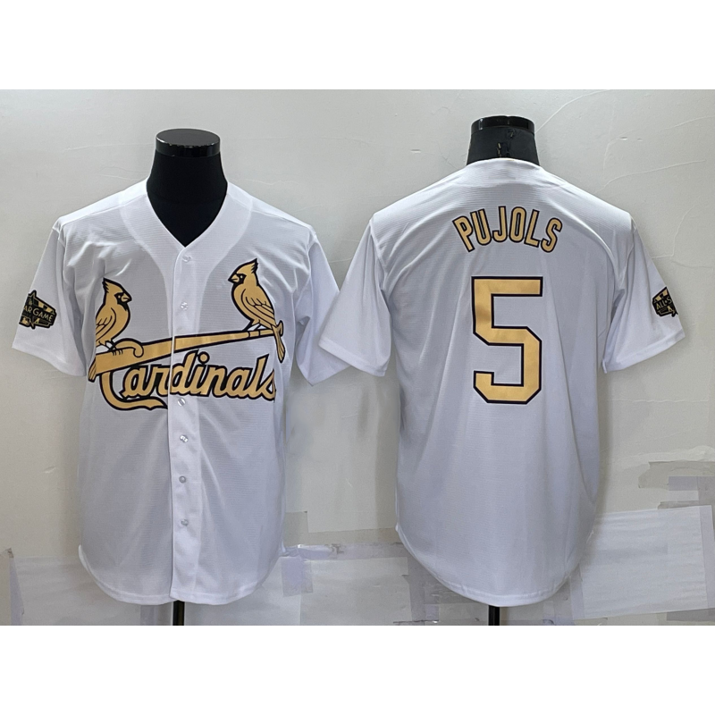 St. Louis Cardinals #5 Albert Pujols White MWATKINS 2022 All Star Stitched Cool Base Jersey