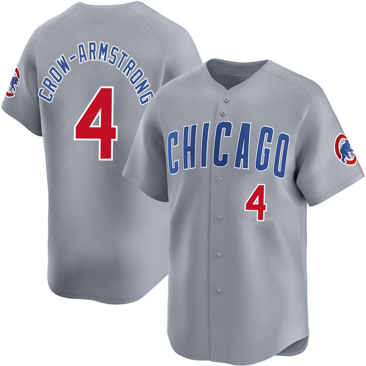 Chicago Cubs #4 Pete Crow-Armstrong Gray MWATKINS Limited Stitched Jersey