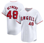 Los Angeles Angels #48 Reid Detmers White MWATKINS Home Limited Stitched Jersey