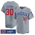 Chicago Cubs #30 Kyle Tucker Gray MWATKINS 'Ryne Sandberg Tribute' Vapor Limited V3 Stitched Jersey