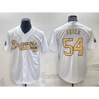 Atlanta Braves #54 Max Fried White MWATKINS 2022 All Star Stitched Cool Base Jersey