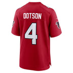 A.Falcons #4 Jahan Dotson Red MWATKINS Team Game Jersey