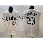 Chicago Cubs #23 Ryne Sandberg White MWATKINS 'Gothic North Side Edition' Vapor Premier Limited Stitched Jersey