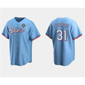 Texas Rangers #31 Max Scherzer Blue MWATKINS 2023 World Series Stitched Jersey