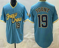 Milwaukee Brewers #19 Robin Yount Powder Blue MWATKINS Limited Jersey