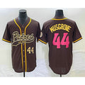 San Diego Padres #44 Joe Musgrove Number Brown MWATKINS NEW 2023 City Connect Cool Base Stitched Jersey