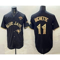 Toronto Blue Jays #11 Bo Bichette Black Gold MWATKINS 2025 American League Champions Limited Stitched Jersey