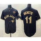 Toronto Blue Jays #11 Bo Bichette Black Gold MWATKINS 2025 American League Champions Limited Stitched Jersey