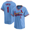 St. Louis Cardinals #1 Ozzie Smith Royal MWATKINS Throwback Cooperstown Limited Jersey