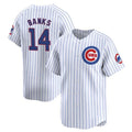 Chicago Cubs #14 Ernie Banks White MWATKINS Cool Base Stitched Jersey