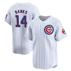 Chicago Cubs #14 Ernie Banks White MWATKINS Cool Base Stitched Jersey