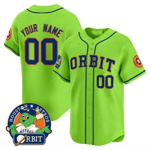 Custom Houston Astros Orbit Patch Green MWATKINS Vapor Premier Limited Jersey ¨C All Stitched