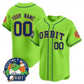Custom Houston Astros Orbit Patch Green MWATKINS Vapor Premier Limited Jersey ¨C All Stitched
