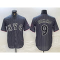New York Mets #9 Brandon Nimmo Gray MWATKINS 2024 City Connect Cool Base Stitched Jersey