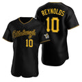 Pittsburgh Pirates #10 Bryan Reynolds Black MWATKINS Alternate 2nd Pittsburgh Flex Base Jersey