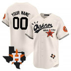 Custom Houston Astros Cactus Jack Style Vapor Premier Limited Jersey ¨C Stitched-Cream MWATKINS