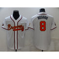 Atlanta Braves #8 Eddie Rosario 2022 White Gold MWATKINS World Series Champions Program Cool Base Stitched Jersey