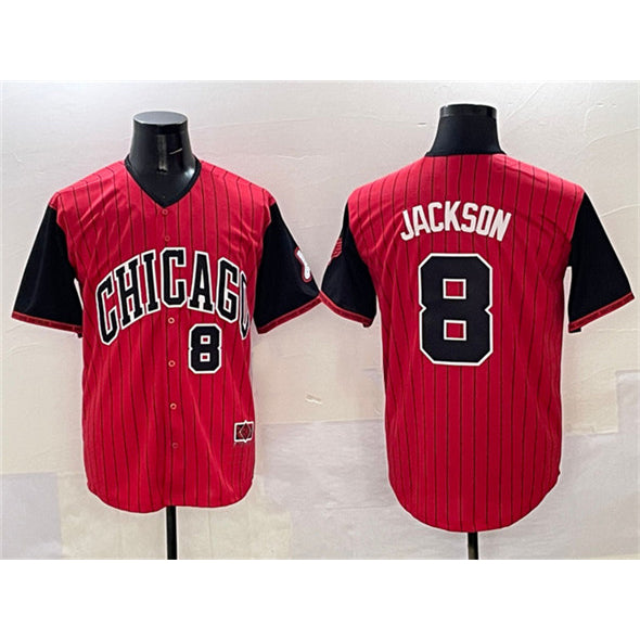 Chicago White Sox #8 Bo Jackson Red Black MWATKINS 2025 City Connect Limited Stitched Jersey