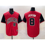 Chicago White Sox #8 Bo Jackson Red Black MWATKINS 2025 City Connect Limited Stitched Jersey