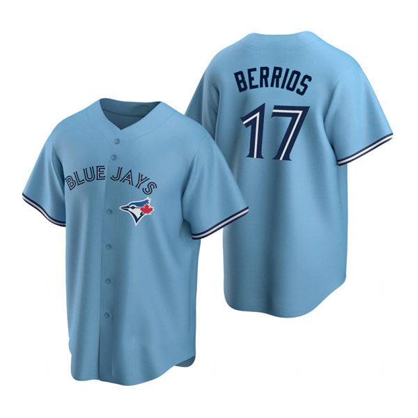 Toronto Blue Jays #17 Jose Berrios Powder Blue MWATKINS Alternate Cool Base Jersey