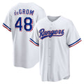 Texas Rangers #48 Jacob deGrom White MWATKINS Home Replica Player Jersey