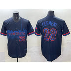 Toronto Blue Jays #28 Ernie Clement Navy MWATKINS 2024 City Connect Limited Stitched Jersey