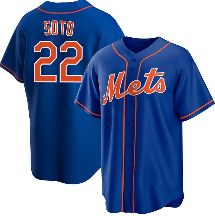 New York Mets #22 Juan Soto Royal MWATKINS 2024 Cool Base Limited Stitched Jersey