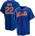 New York Mets #22 Juan Soto Royal MWATKINS 2024 Cool Base Limited Stitched Jersey