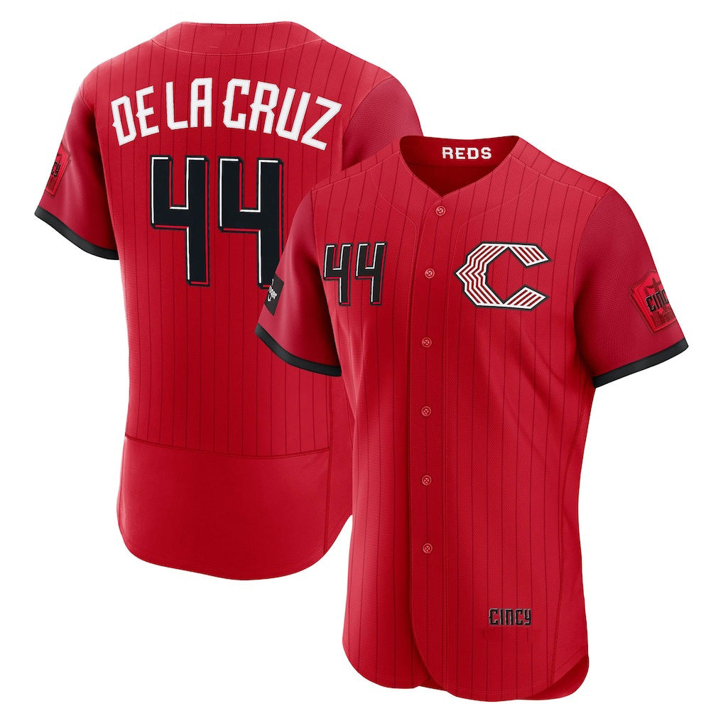 Cincinnati Reds #44 Elly De La Cruz Red MWATKINS 2026 City Connect Authentic Sponsor Patch Jersey