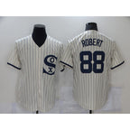 Chicago White Sox #88 Luis Robert 2021 Cream Navy MWATKINS Field of Dreams Name Flex Base Stitched Jersey