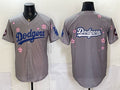 Los Angeles Dodgers Team Big Logo Grey MWATKINS 2025 Tokyo Series Limited Stitched Jersey