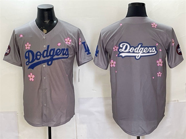 Los Angeles Dodgers Team Big Logo Grey MWATKINS 2025 Tokyo Series Limited Stitched Jersey