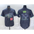 Tampa Bay Rays #22 Jose Siri Number Charcoal MWATKINS 2024 City Connect Limited Stitched Jerseys