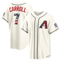 Arizona Diamondbacks #7 Corbin Carroll USA 250 Fourth of July Home Stadium Jersey - Cream MWATKINS