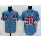 Chicago Cubs #30 Kyle Tucker Blue MWATKINS 2025 Tokyo Series 2nd Alternate Limited Stitched Jersey