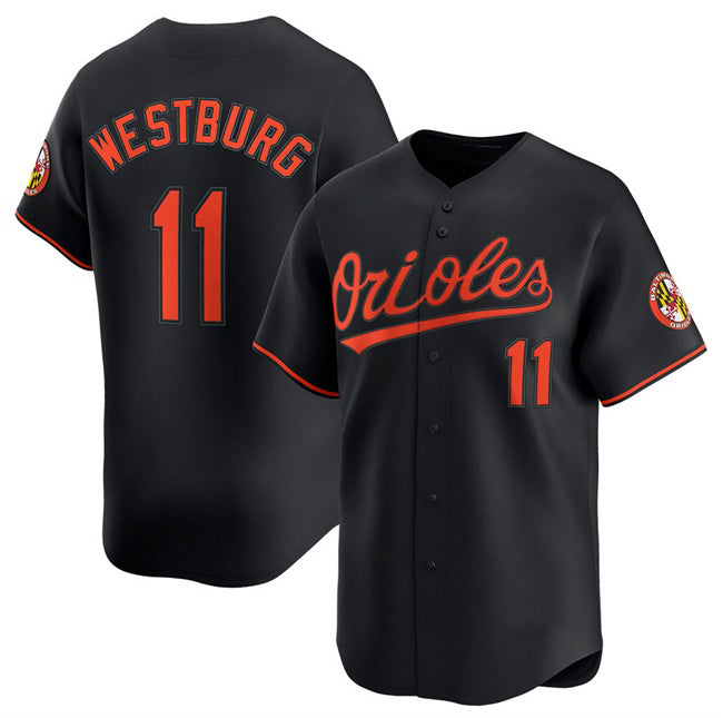 Baltimore Orioles #11 Jordan Westburg Black MWATKINS 2025 Alternate Limited Cool Base Stitched Jersey