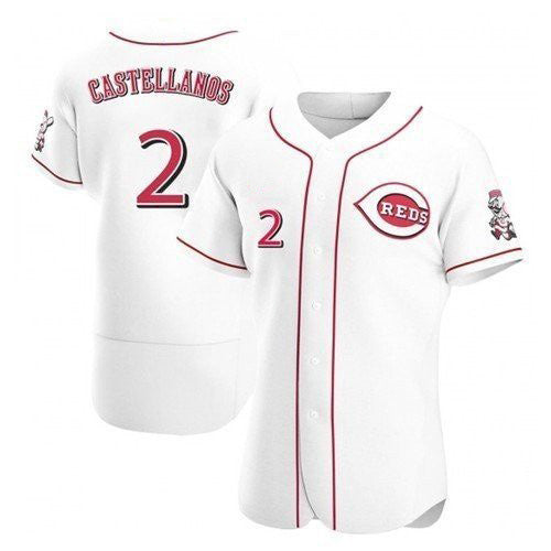Cincinnati Reds #2 Nick Castellanos White MWATKINS 2021 Home Player Jersey