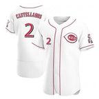 Cincinnati Reds #2 Nick Castellanos White MWATKINS 2021 Home Player Jersey