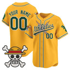 Custom Oakland Athletics x One Piece Gold MWATKINS Vapor Premier Limited Jersey - Stitched