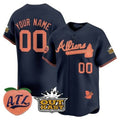 Custom Atlanta Braves Atliens & Peach Vapor Premier Limited Jersey ¨CNavy MWATKINS