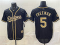 Los Angeles Dodgers #5 Freddie Freeman Black MWATKINS Military Appreciation Game Day Stitched Jersey