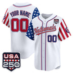 Custom Washington Nationals America 250 Edition Vapor Premier Limited White MWATKINS Stitched Jerseys