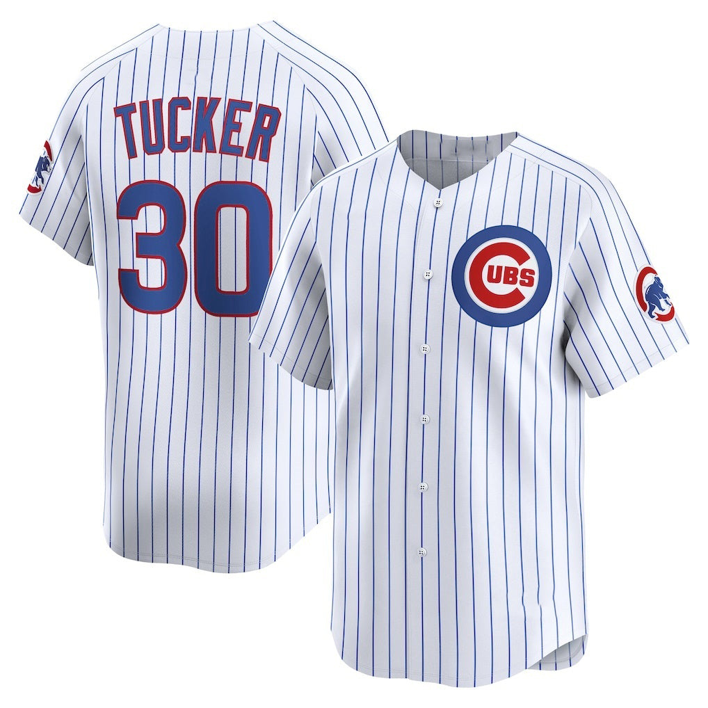 Chicago Cubs #30 Kyle Tucker White MWATKINS Home Limited Player Jersey