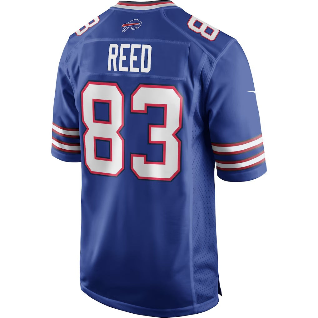 B.Bills #83 Andre Reed Royal MWATKINS Game Retired Player Jersey