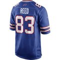 B.Bills #83 Andre Reed Royal MWATKINS Game Retired Player Jersey
