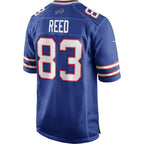 B.Bills #83 Andre Reed Royal MWATKINS Game Retired Player Jersey